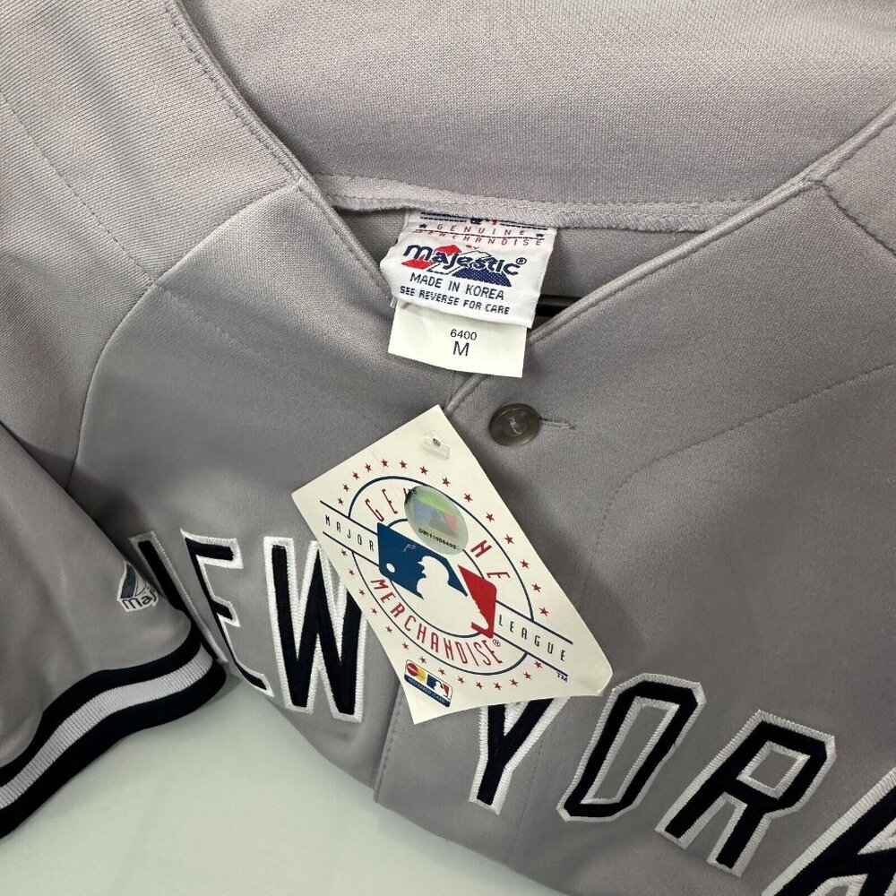 New York Yankees VTG Majestic MLB Jersey Gray #5 Joe DiMaggio - Medium - Picture 3 of 7